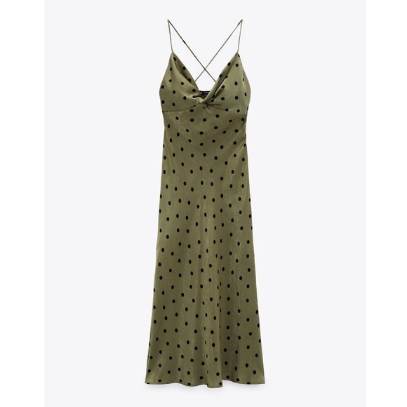 ZARA Polka Dot Slip Dress - Picture 7 of 14